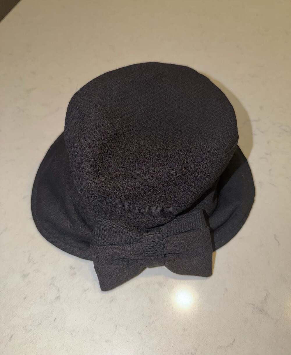 Balenciaga Paris Cloche Hat Size 57cm Black Bow
